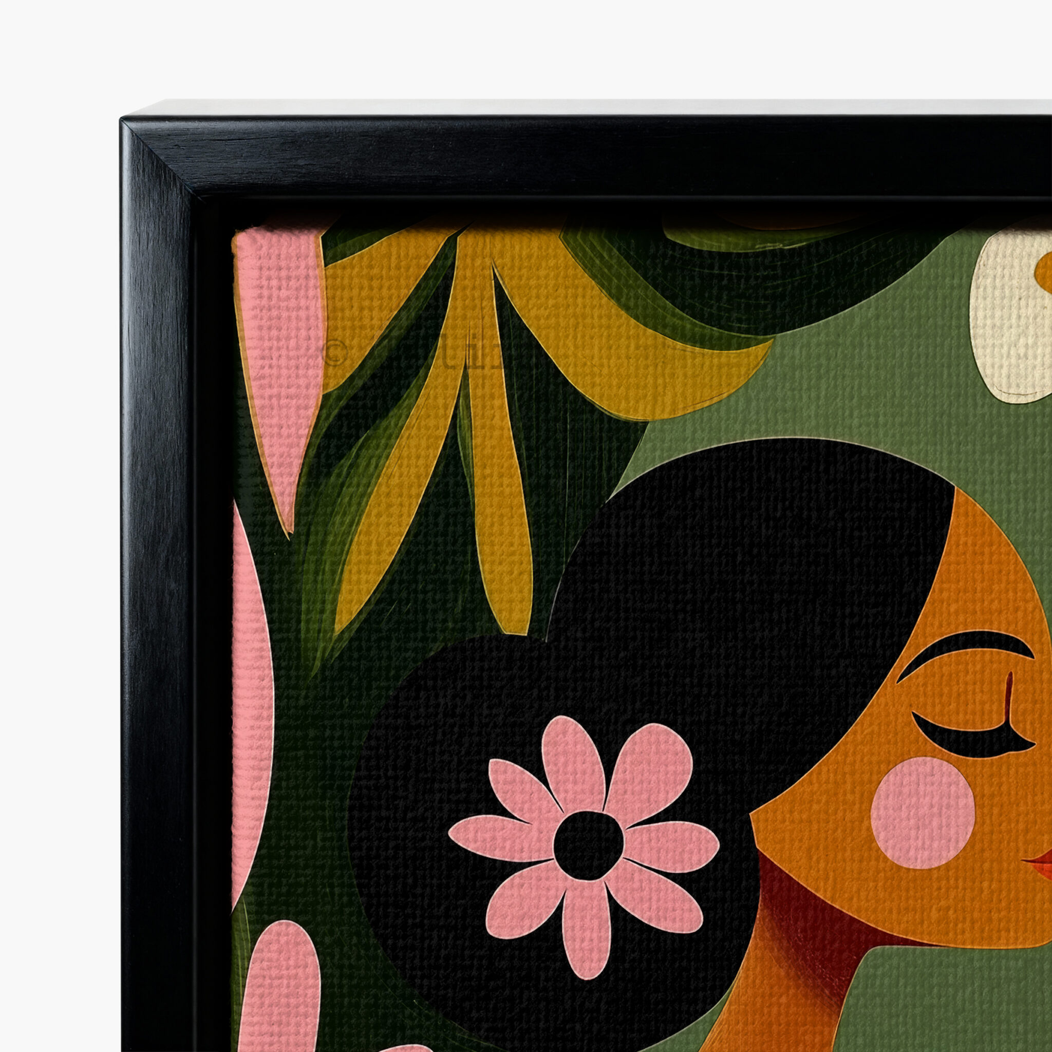 Coffee Lover Canvas, Botanical Woman Portrait Art, Morning Coffee Corner Decor, Contemporary Floral Illustration, Cozy Kitchen Accent - photo #9