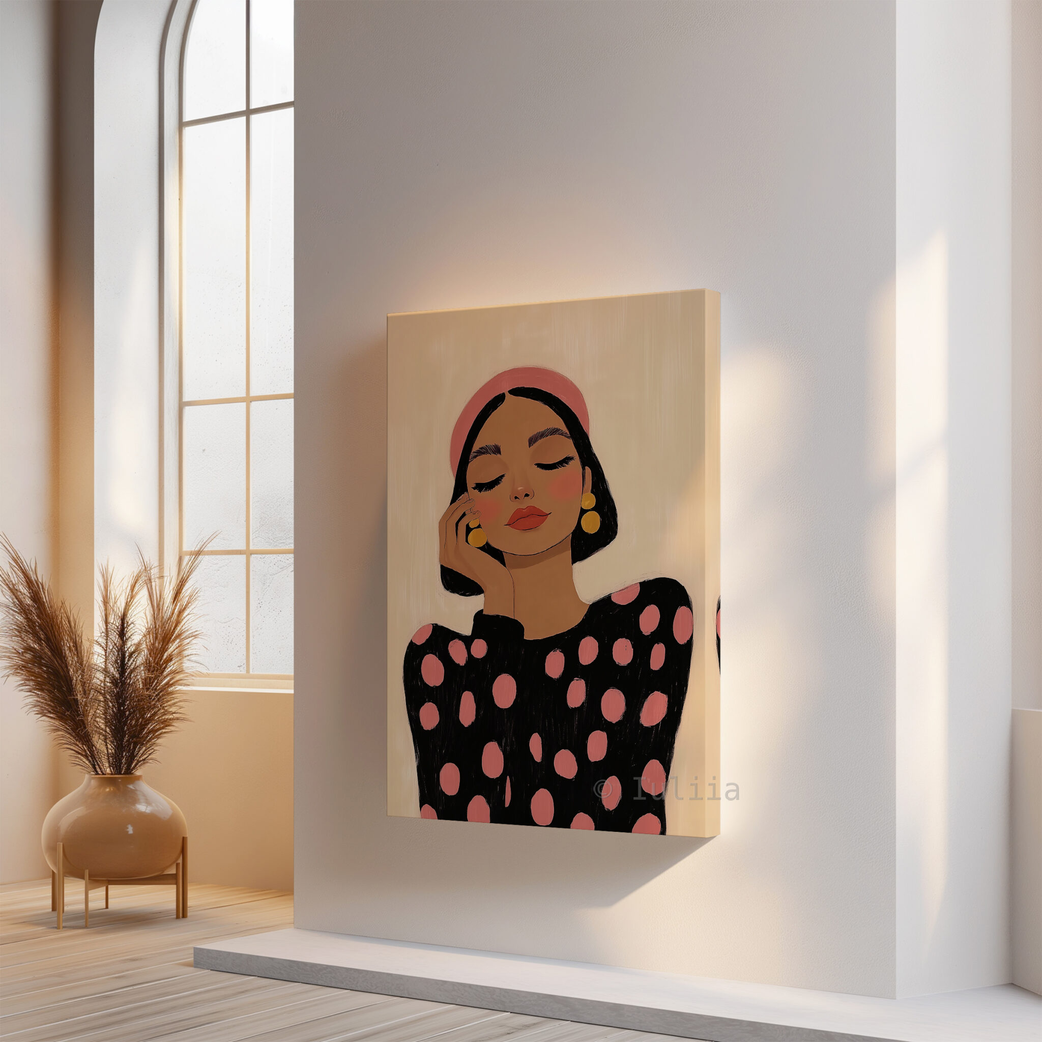 Fashion Illustration Canvas, Chic Woman Portrait Artwork, Modern Editorial Wall Decor, Feminine Living Room Statement Piece - photo #14