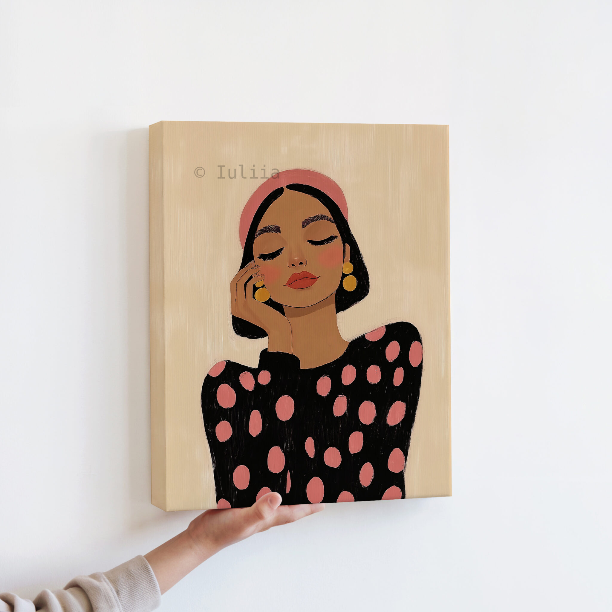 Fashion Illustration Canvas, Chic Woman Portrait Artwork, Modern Editorial Wall Decor, Feminine Living Room Statement Piece - photo #12
