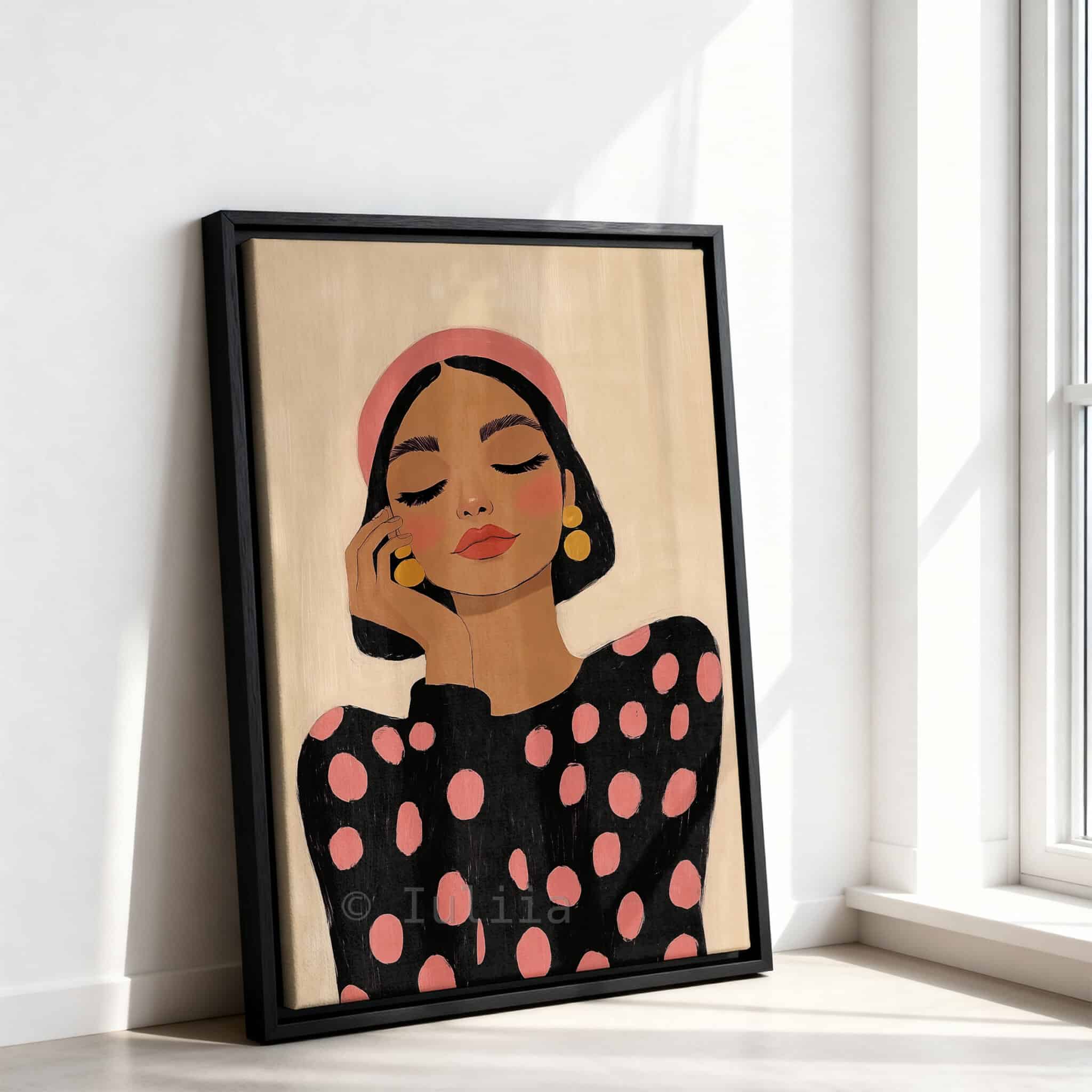 Fashion Illustration Canvas, Chic Woman Portrait Artwork, Modern Editorial Wall Decor, Feminine Living Room Statement Piece - photo #10