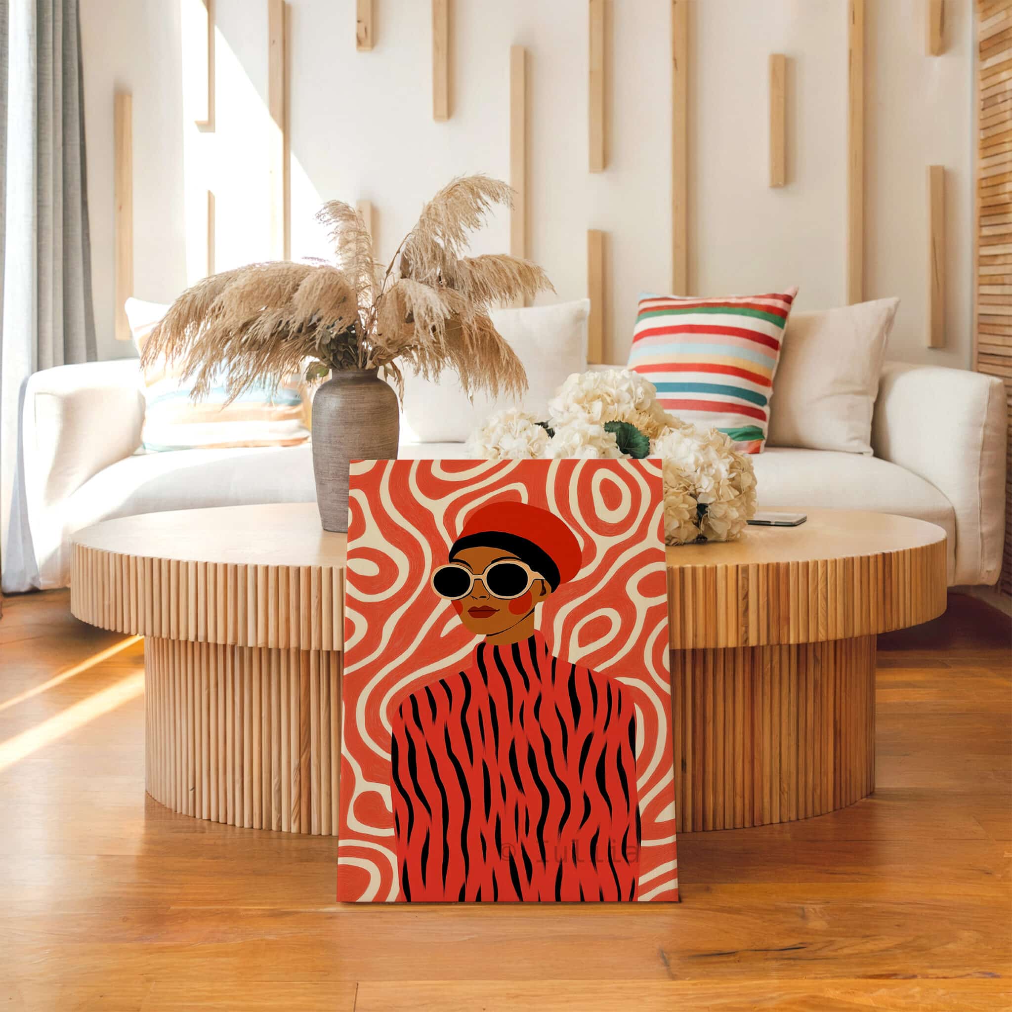 Modern Fashion Illustration Canvas, Editorial Woman Portrait Artwork, Bold Red Fashion Wall Art, Contemporary Living Room Bedroom Decor - photo #13