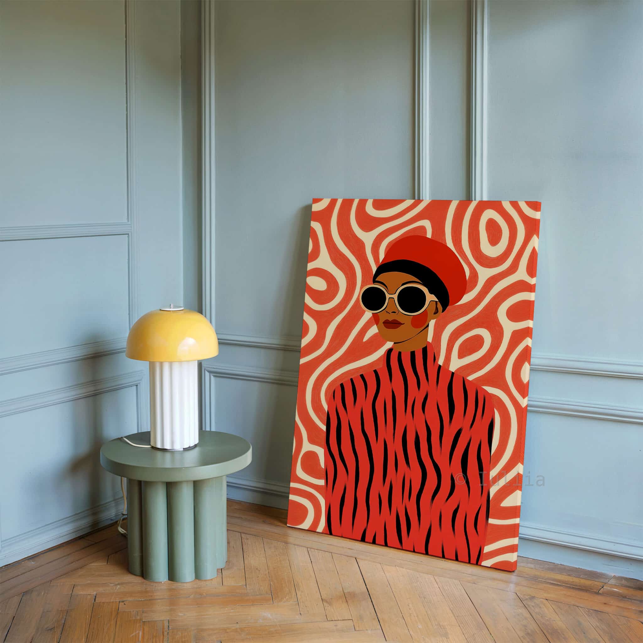 Modern Fashion Illustration Canvas, Editorial Woman Portrait Artwork, Bold Red Fashion Wall Art, Contemporary Living Room Bedroom Decor - photo #16