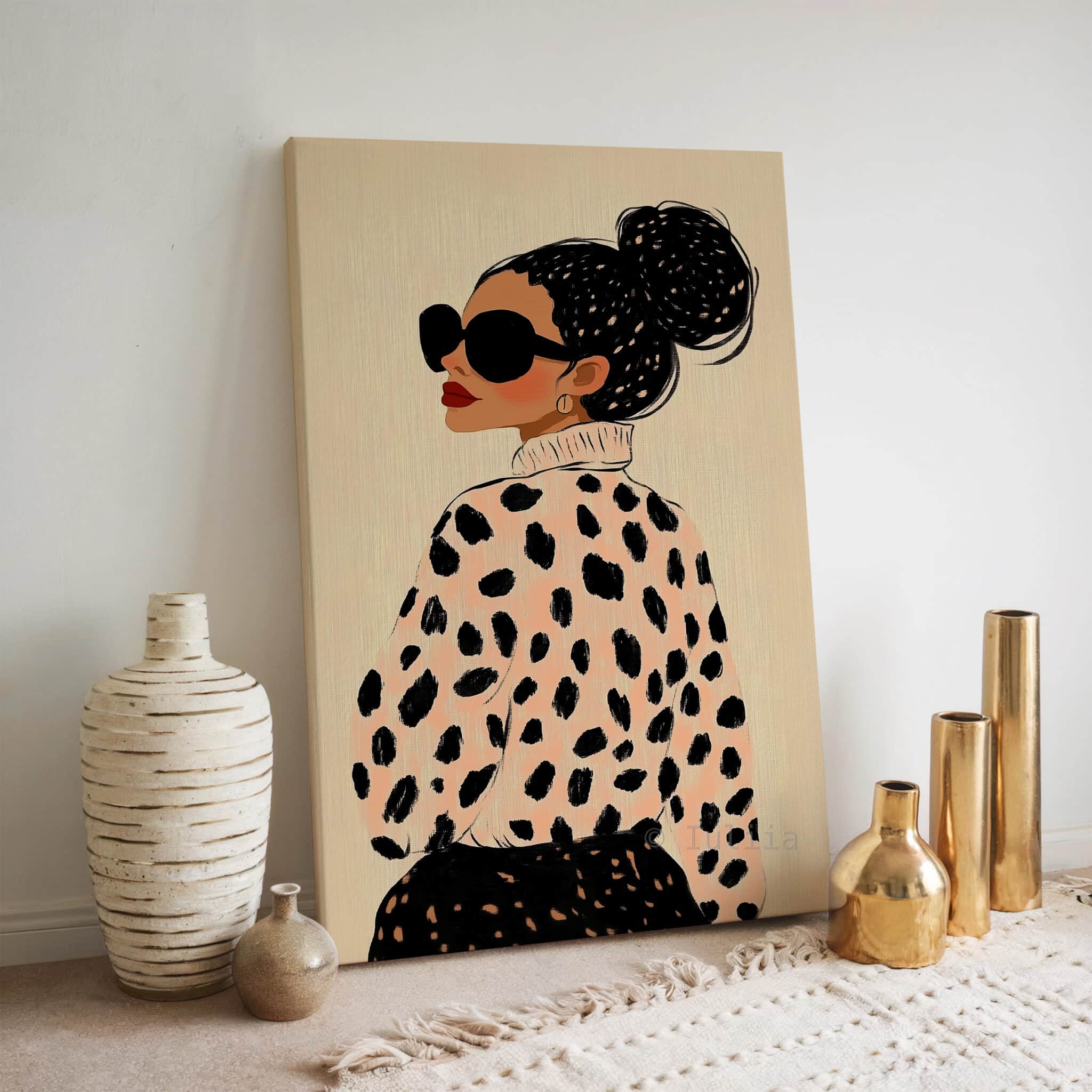Chic Fashion Decor Canvas, Stylish Woman Portrait Print, Modern Minimalist Wall Art, Contemporary Bedroom Living Room Decor - photo #6