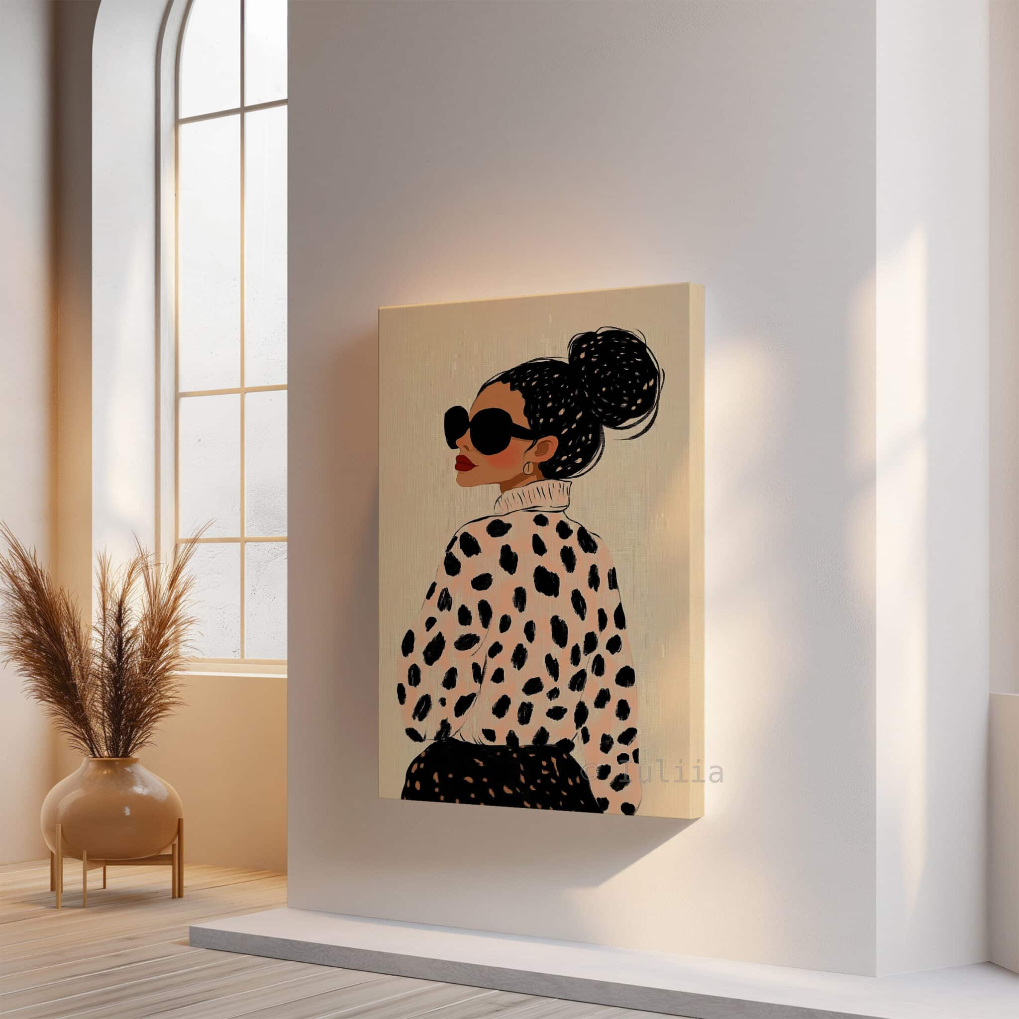 Chic Fashion Decor Canvas, Stylish Woman Portrait Print, Modern Minimalist Wall Art, Contemporary Bedroom Living Room Decor - photo #14