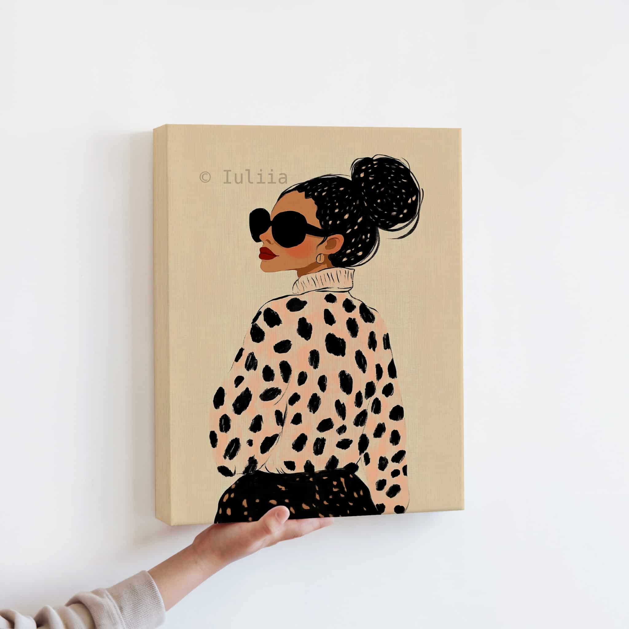 Chic Fashion Decor Canvas, Stylish Woman Portrait Print, Modern Minimalist Wall Art, Contemporary Bedroom Living Room Decor - photo #12