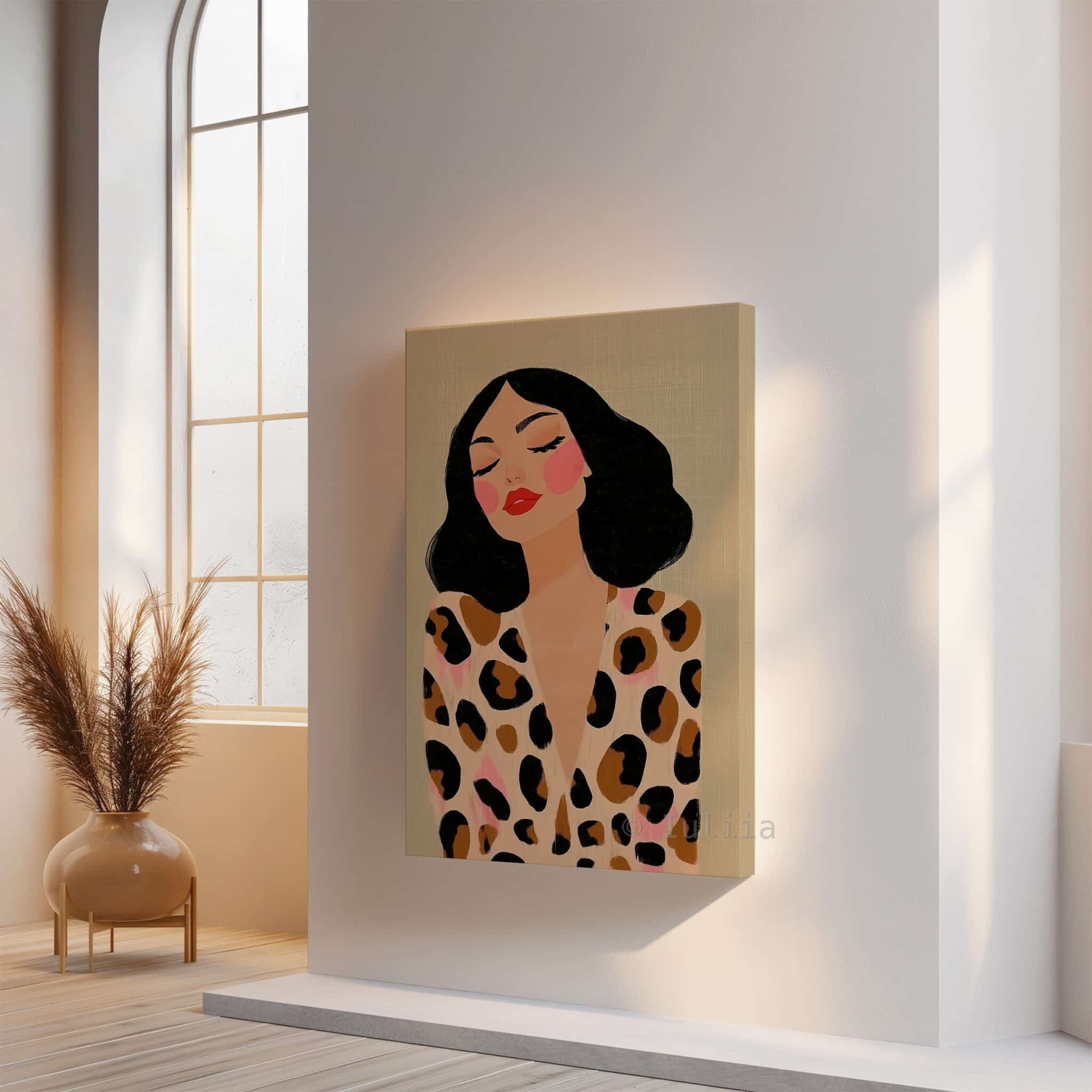 Elegant Woman Portrait Canvas, Modern Female Wall Art, Minimalist Fashion Print Artwork, Contemporary Bedroom Living Room Decor - photo #14