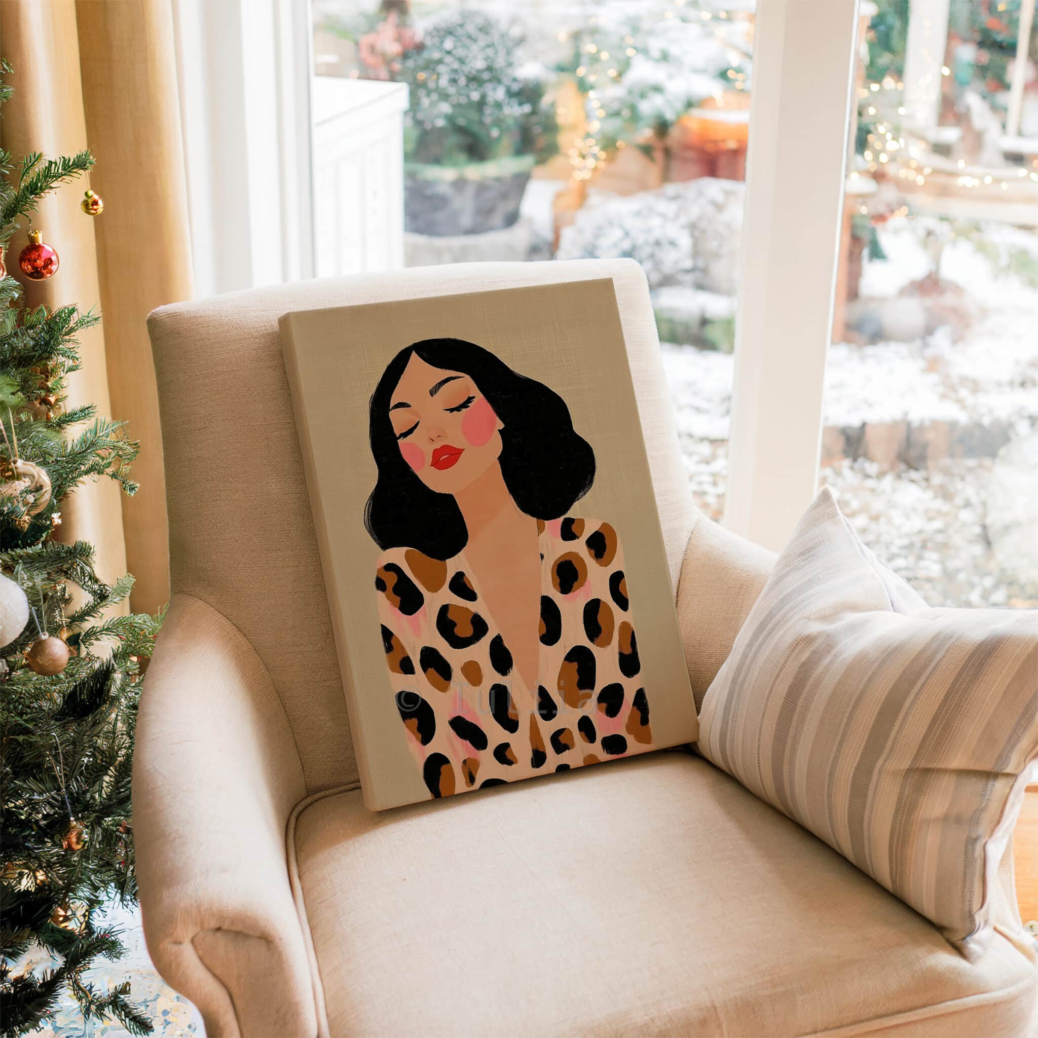 Elegant Woman Portrait Canvas, Modern Female Wall Art, Minimalist Fashion Print Artwork, Contemporary Bedroom Living Room Decor - photo #15