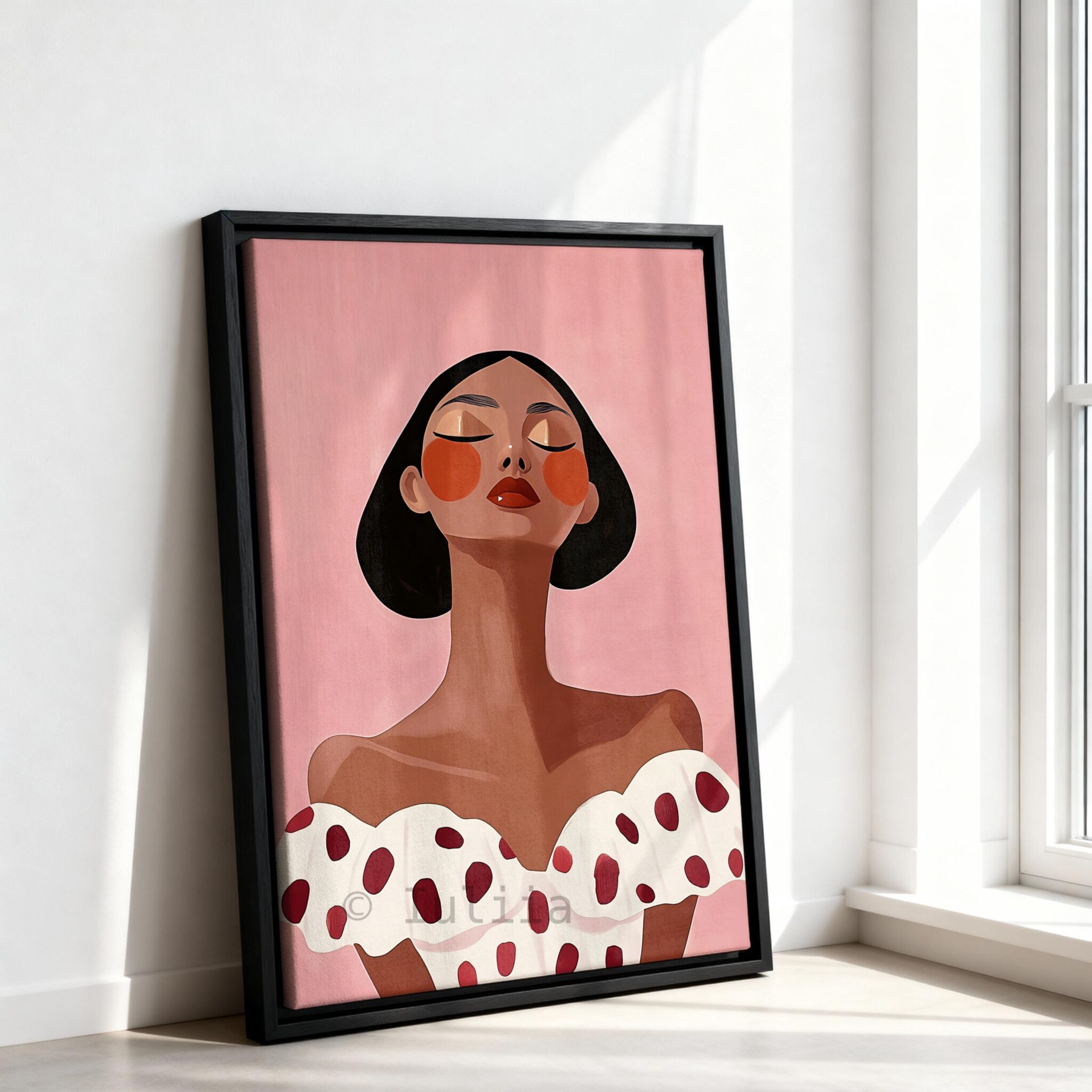 Minimalist Portrait Canvas Triptych, Elegant Woman Set of 3, Blush Pink Contemporary Wall Art, Parisian Apartment Decor - photo #11