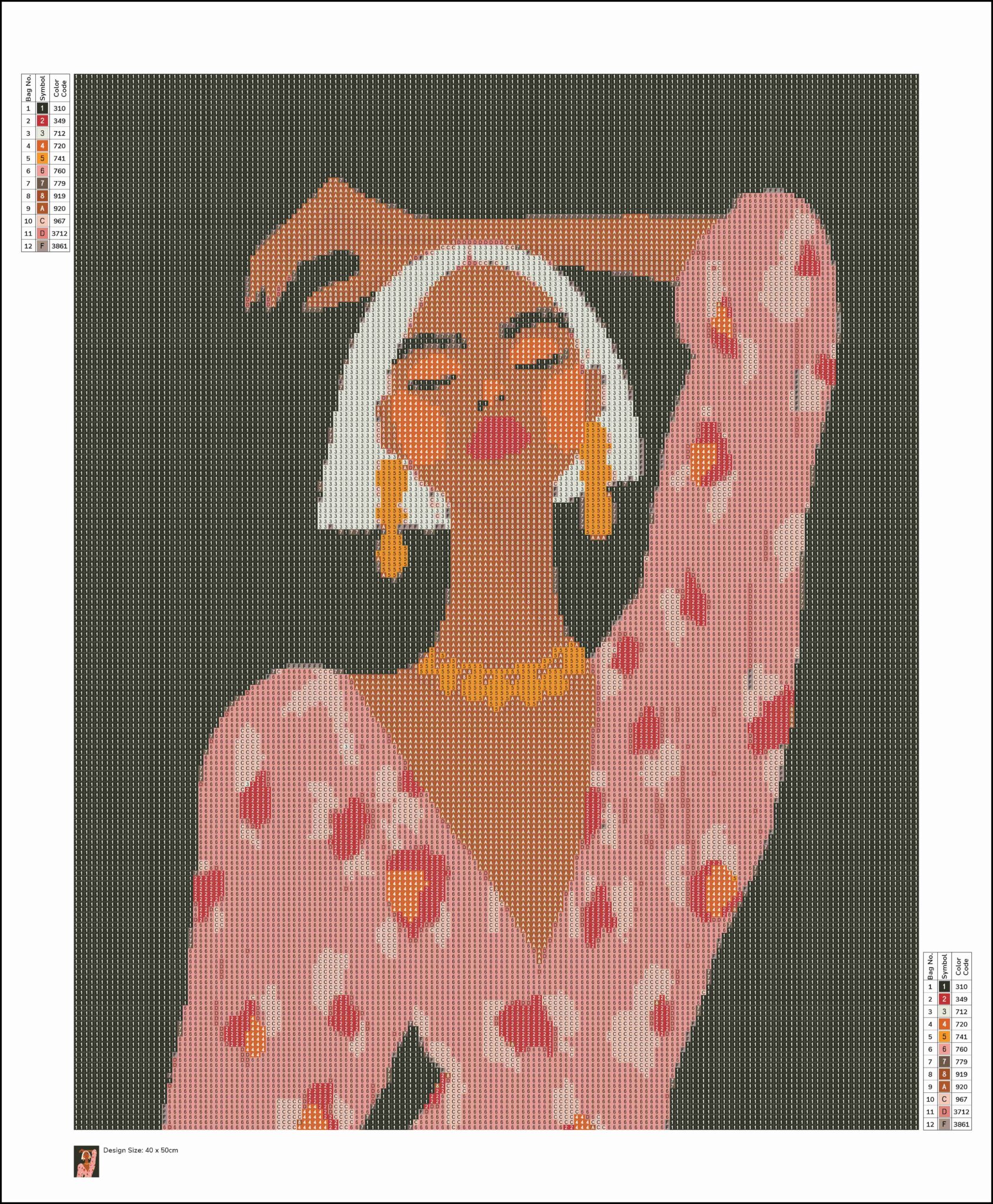 Fashion Diamond Painting, Square Drill White Bob Woman Portrait in Pink Patterned Dress, Full Coverage Adult Craft Kit - photo #6
