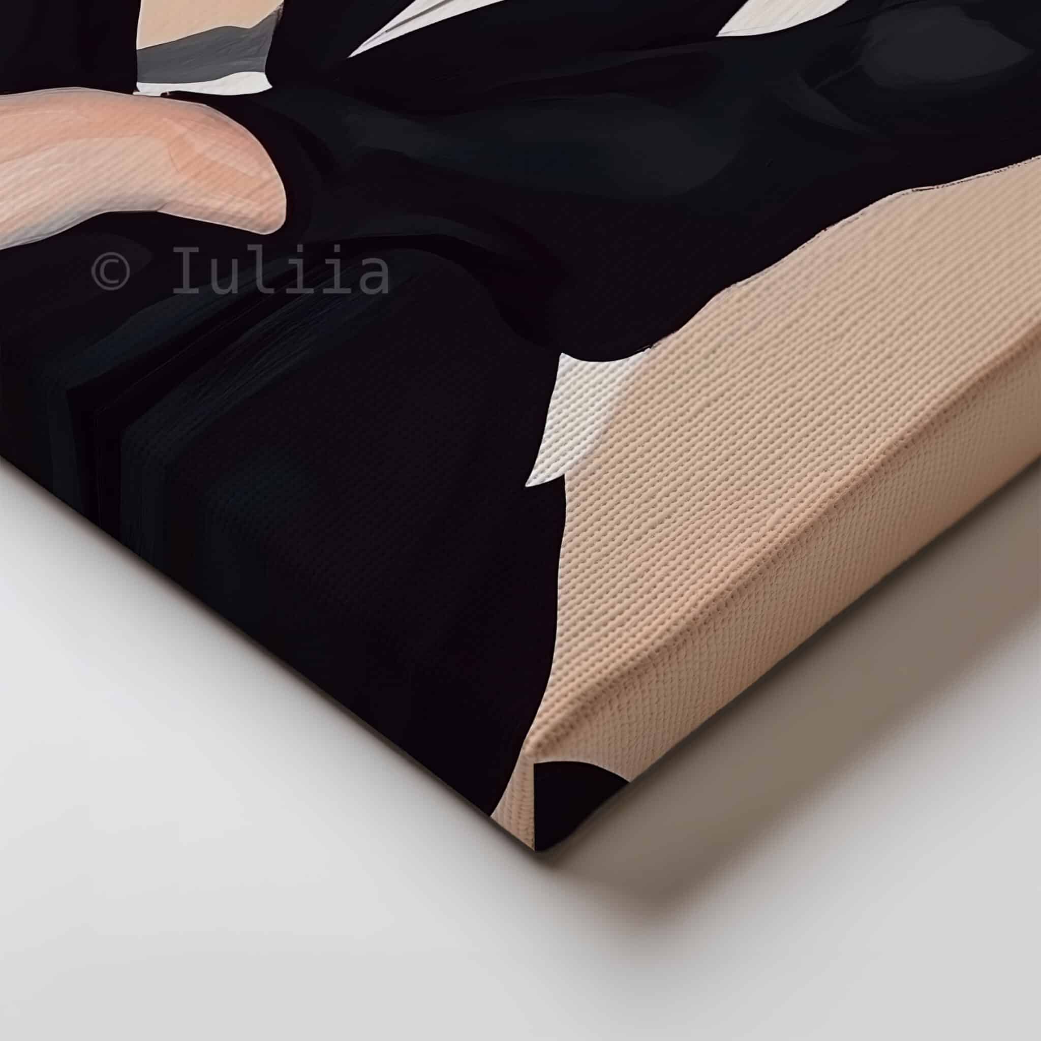 Modern Muse Art Canvas, Glamorous Woman with Sunglasses and Cigarette Artwork, Boutique Hotel Decor - photo #1