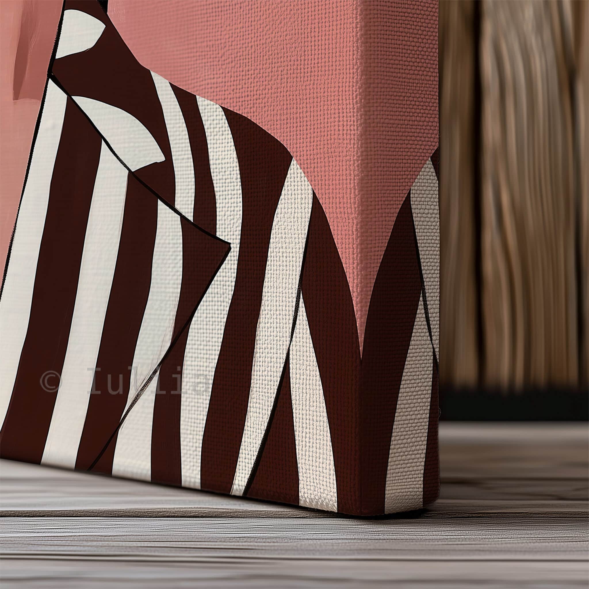 Striped Blazer Woman Canvas, Retro Fashion Portrait, Warm Neutral Wall Art, Chic Dressing Room Decor - photo #18