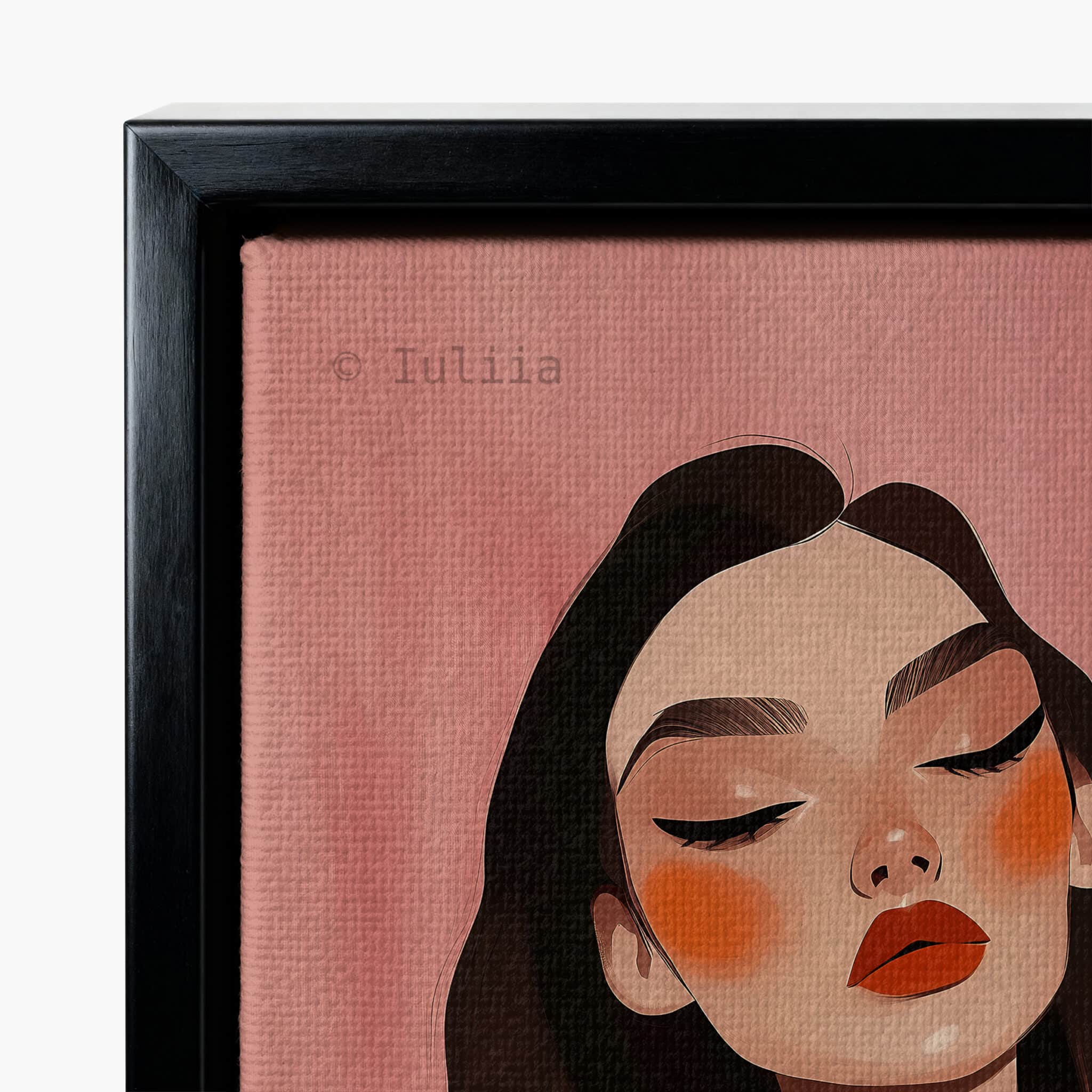 Burgundy Portrait Canvas, Elegant Woman in Tuxedo, Refined Fashion Wall Art, Sophisticated Dressing Room Accent - photo #9