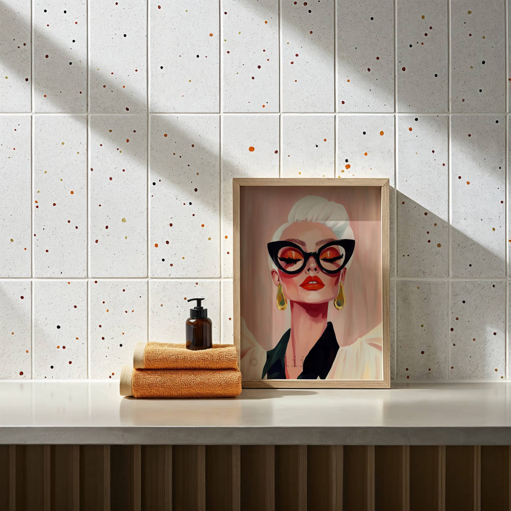 Framed Beauty Room Decor Glamorous Woman Portrait Print, Modern Makeup Wall Art for Vanity Space, Salon or Bedroom - photo #12